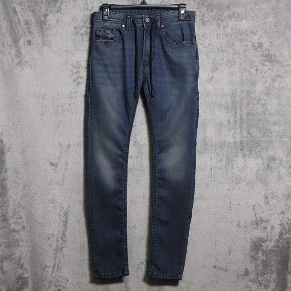 Diesel Thommer Jeans Sweatpants Mens 28x30 Blue Slim Tapered Denim Joggers